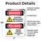 Signmission Electric Meter Room No Storage Bilingual Danger Sign, Vinyl Decal, 7in W x 10in L, 2PK OS-2PACK-DS-D-710-VS-1192 - alternate 3